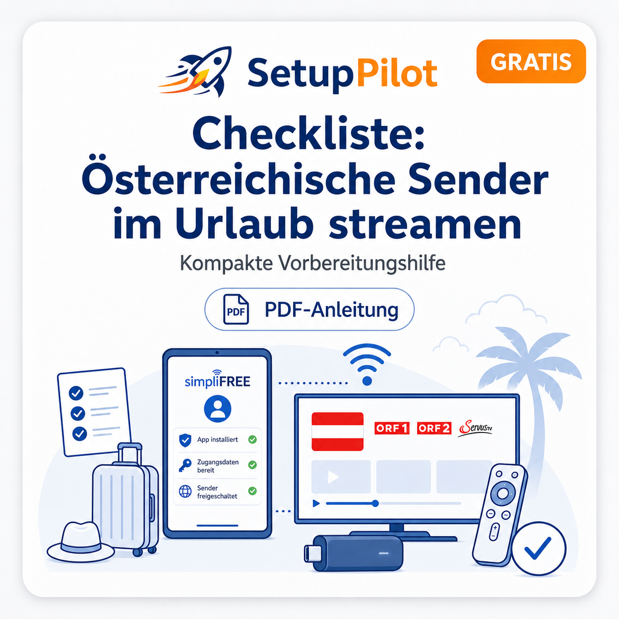 Checkliste: Österreichische Sender im Urlaub streamen